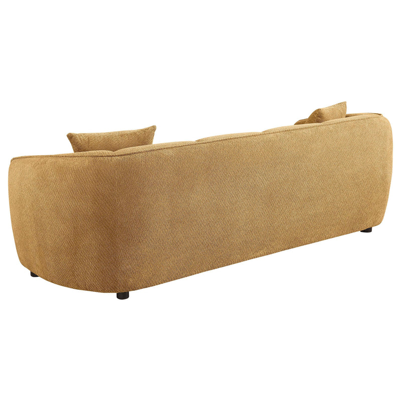 Aleisha 2-piece Fabric Upholstered Sofa Set Mustard Yellow - 503061-S2