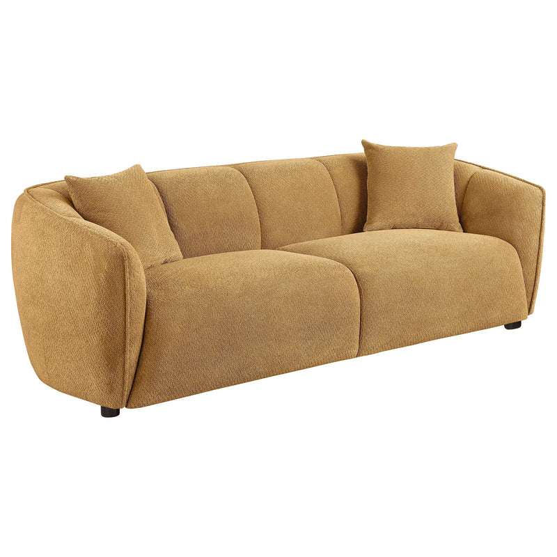 Aleisha 3-piece Fabric Upholstered Sofa Set Mustard Yellow - 503061-S3