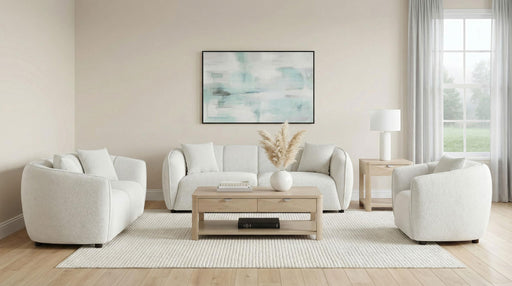 Aleisha 3-piece Fabric Upholstered Sofa Set Sand - 503064-S3