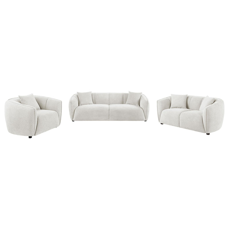 Aleisha 3-piece Fabric Upholstered Sofa Set Sand - 503064-S3