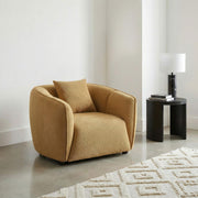Aleisha Fabric Upholstered Accent Chair Mustard Yellow - 503063