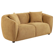Aleisha Fabric Upholstered Loveseat Mustard Yellow - 503062
