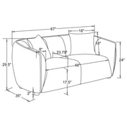 Aleisha Fabric Upholstered Loveseat Mustard Yellow - 503062
