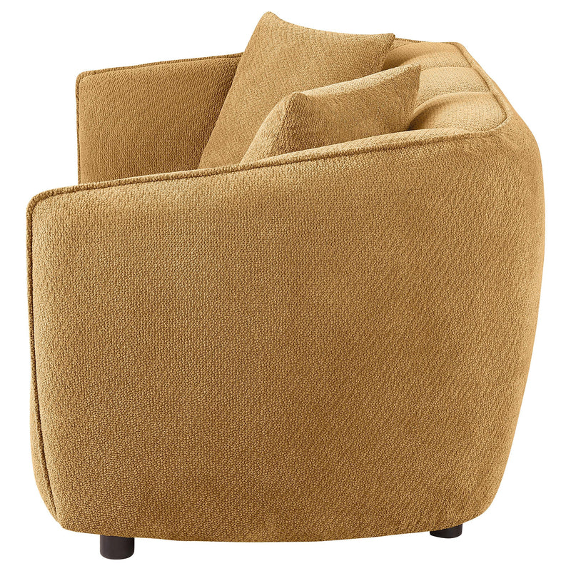 Aleisha Fabric Upholstered Loveseat Mustard Yellow - 503062