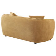 Aleisha Fabric Upholstered Loveseat Mustard Yellow - 503062