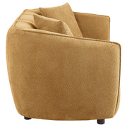 Aleisha Fabric Upholstered Loveseat Mustard Yellow - 503062