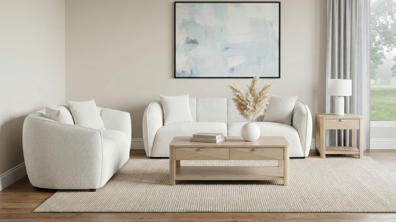 Aleisha Fabric Upholstered Loveseat Sand - 503065