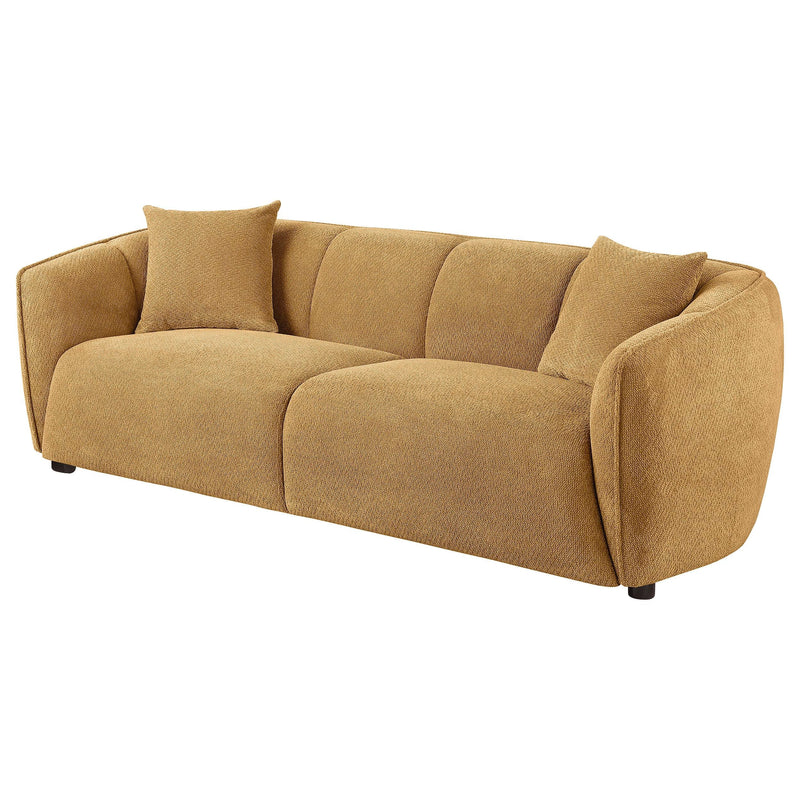 Aleisha Fabric Upholstered Sofa Mustard Yellow - 503061