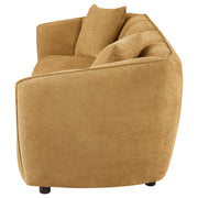 Aleisha Fabric Upholstered Sofa Mustard Yellow - 503061