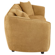 Aleisha Fabric Upholstered Sofa Mustard Yellow - 503061