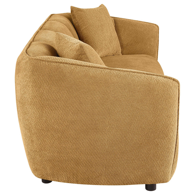 Aleisha Fabric Upholstered Sofa Mustard Yellow - 503061