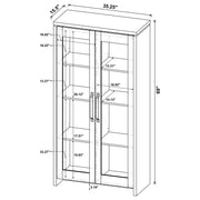 Alejo 2-door Engineered Wood Tall Cabinet Grey Driftwood - 950783