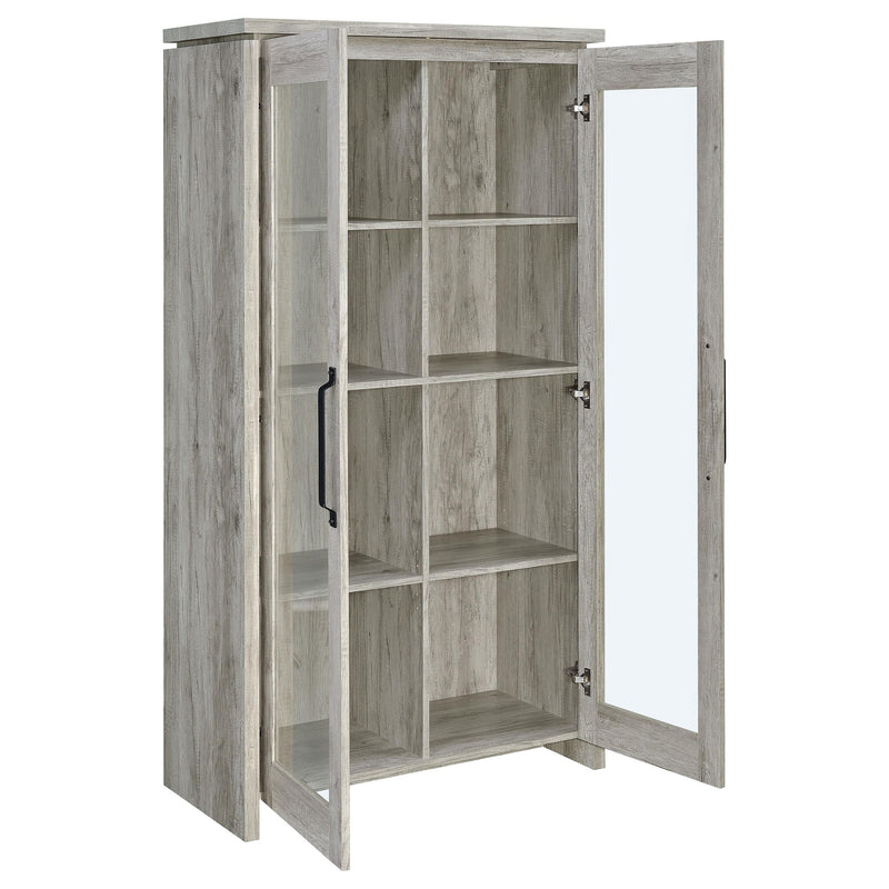Alejo 2-door Engineered Wood Tall Cabinet Grey Driftwood - 950783