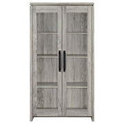 Alejo 2-door Engineered Wood Tall Cabinet Grey Driftwood - 950783