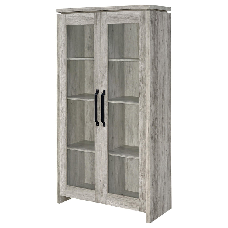 Alejo 2-door Engineered Wood Tall Cabinet Grey Driftwood - 950783