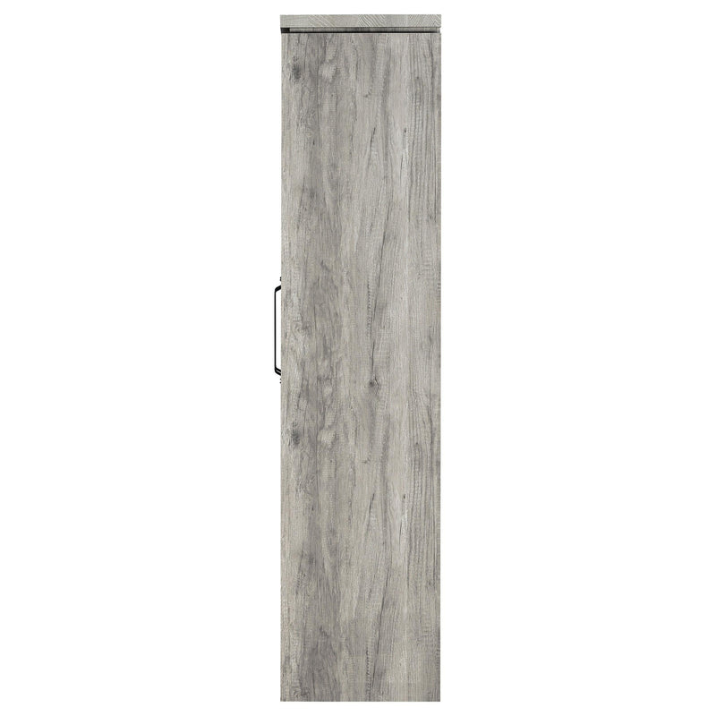 Alejo 2-door Engineered Wood Tall Cabinet Grey Driftwood - 950783