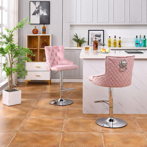 Aleppo - 360° Swivel Barstool with Electroplated Lion Head Pull Tab 2PC/CTN - D813-C