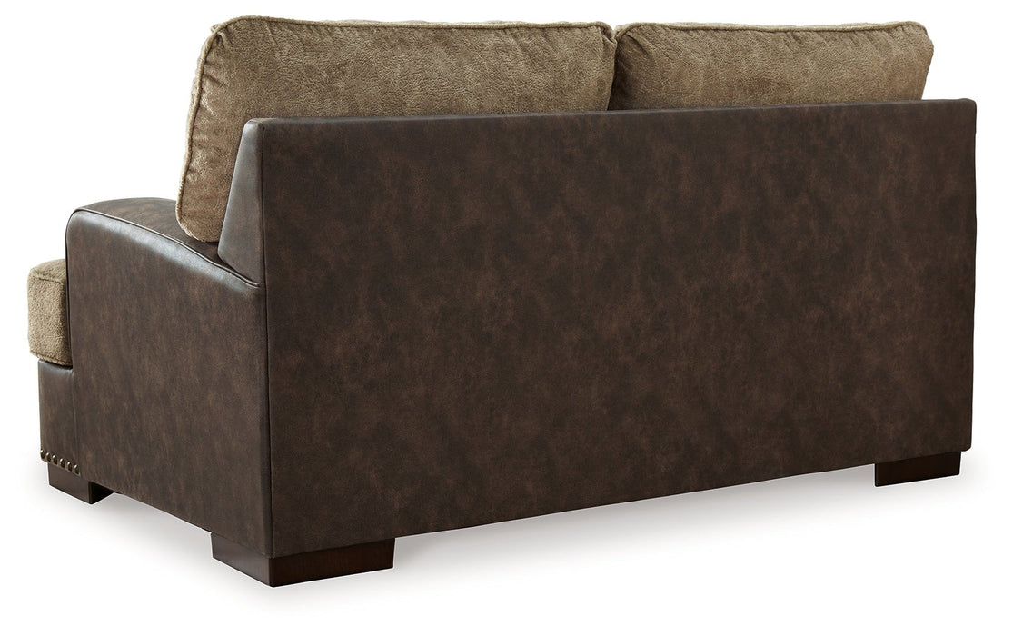 Alesbury Sofa and Loveseat in Chocolate - Gate FurnitureLiving Room Set