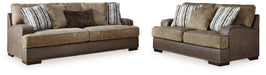 Alesbury Sofa and Loveseat in Chocolate - Gate FurnitureLiving Room Set