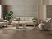 Alessa Al 4-pieces (2 Sofa & 2 Chair) Livingroom in Cream - 200-ALT-ALE-3311