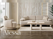 Alessa Al 4-pieces (2 Sofa & 2 Chair) Livingroom in Cream - 200-ALT-ALE-3311