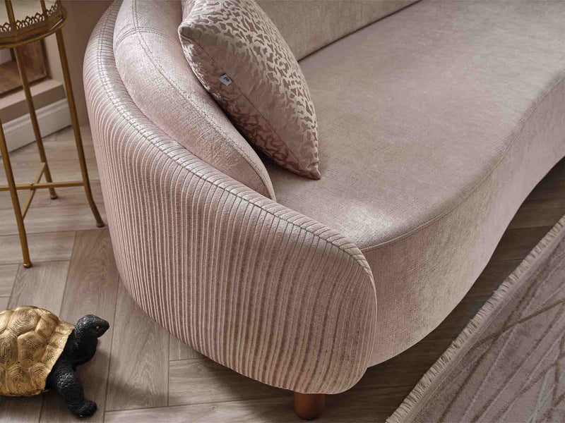 Alessa Stationary Sofa Cream in Cream - 101-ALE-SZ245-3