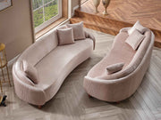 Alessa Stationary Sofa Cream in Cream - 101-ALE-SZ553-3