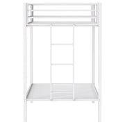 Alevera Metal Twin Over Twin Bunk Bed with Ladder White - 460361WHT