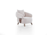 Alexa 4-pieces (Sofa & Module Sofa & 2 Chair) Livingroom Set Cream in Cream - 101-ALE-ERACREAM-3M3BB