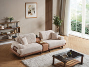 Alexa 4-pieces (Sofa & Module Sofa & 2 Chair) Livingroom Set Cream in Cream - 101-ALE-ERACREAM-3M3BB
