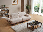 Alexa 4-pieces (Sofa & Module Sofa & 2 Chair) Livingroom Set Cream in Cream - 101-ALE-ERACREAM-3M3BB