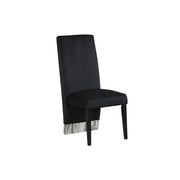 Alexa - Black Fully Upholstered Chairs with Faux Marble Accents - D224-C