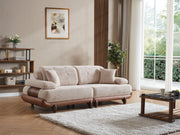 Alexa Convertible Sofa Cream in Cream - 101-URL-ANG20-3