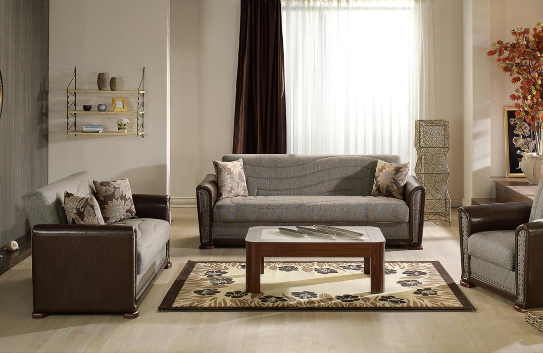 Alfa 3 Seat Sleeper 2pcs (Redeyef Brown) - Gate FurnitureLiving Room Set