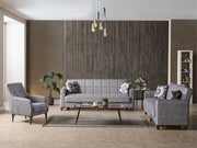 Alfa Elf 3-pieces (Sofa & Loveseat & Chair) Livingroom in Grey - 200-ELIF-ALF-E170-321