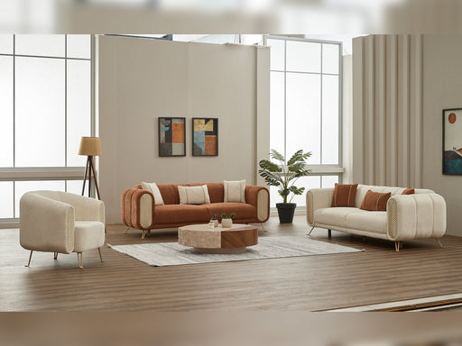 Alfa Stationary Sofa in Brown - 200-SIM-ALF-CALVE10-3