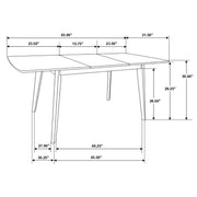 Alfredo 5-piece Butterfly Leaf Dining Set Natural Walnut - 108080-S5