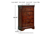 Alisdair Dark Brown Chest of Drawers - Lara FurnitureChest