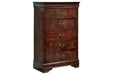 Alisdair Dark Brown Chest of Drawers - Gate FurnitureChest