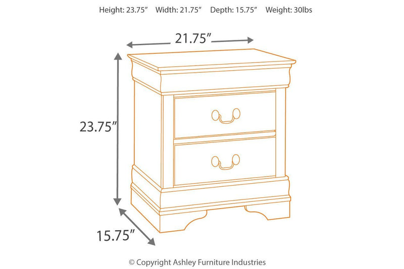 Alisdair Dark Brown Nightstand - Lara FurnitureNightstand