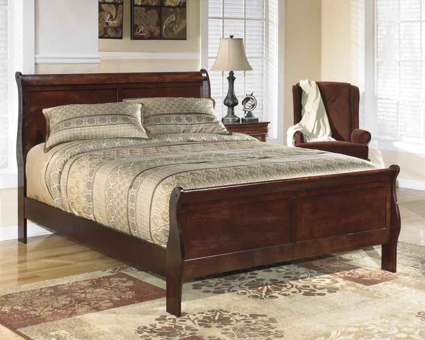 Alisdair Dark Brown Queen Sleigh Bed - Gate FurnitureQueen Bed