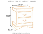 Alisdair King Sleigh Bed with 2 Nightstands in Reddish Brown - PKG000498