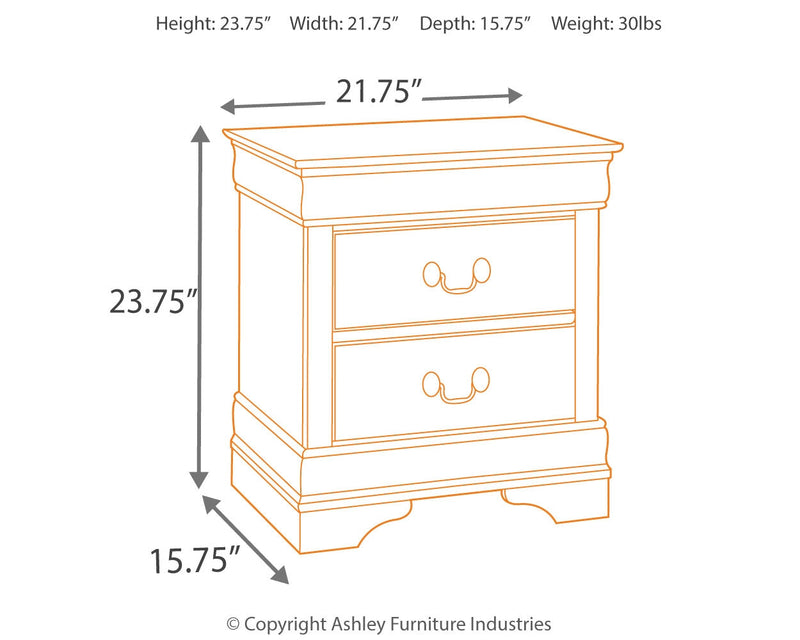 Alisdair King Sleigh Bed with Mirrored Dresser and 2 Nightstands in Reddish Brown - PKG004981