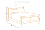 Alisdair Reddish Brown Queen Sleigh Bed - Lara FurnitureQueen Bed