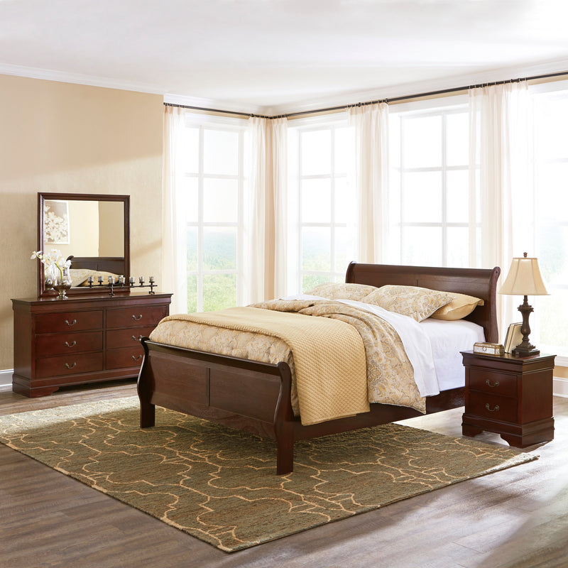 Alisdair Reddish Brown Sleigh Bedroom Set - Lara FurnitureBedroom Set