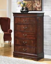 Alisdair Reddish Brown Sleigh Bedroom Set - Lara FurnitureBedroom Set