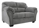 Allmaxx Pewter Loveseat - Lara FurnitureLoveseat