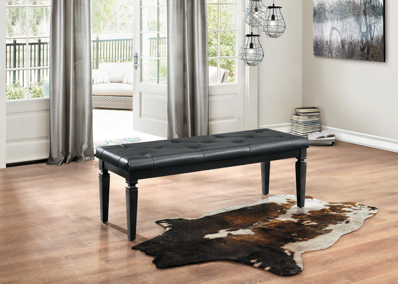 Allura Black Bedroom Bench - Lara FurnitureAccent Bench