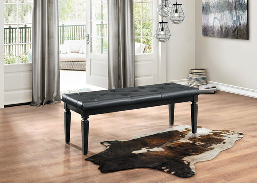 Allura Black Bedroom Bench - Lara FurnitureAccent Bench