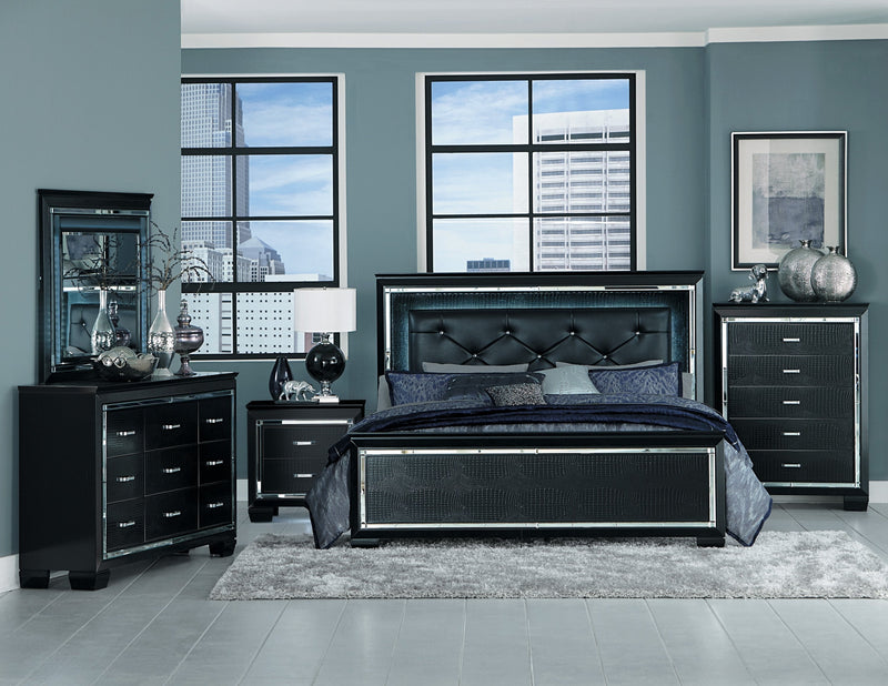 Allura Black Dresser - 1916BK-5 - Lara Furniture